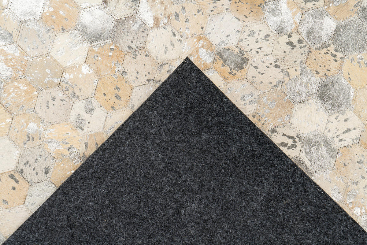 KOŽENÝ KOBEREC, 80/150 cm, strieborná - strieborná, Konventionell, koža/textil (80/150cm)