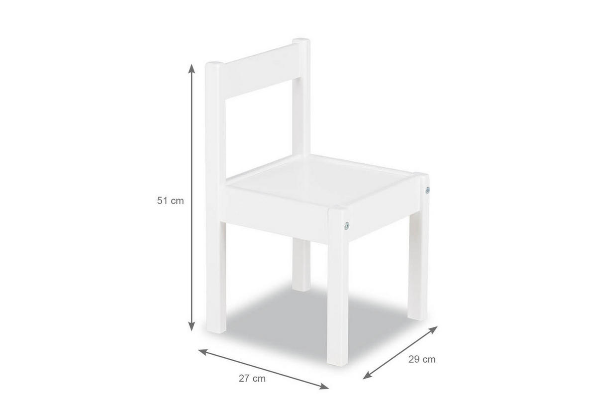 KINDERSITZGRUPPE LINNEA Weiß  - Weiß, Basics, Holz (65/47/50cm) - Pinolino