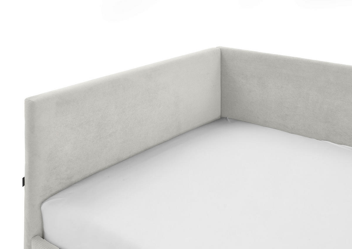 POLSTERLIEGE in Cord Beige  - Eichefarben/Beige, Konventionell, Holz/Textil (140/200cm) - Stylife