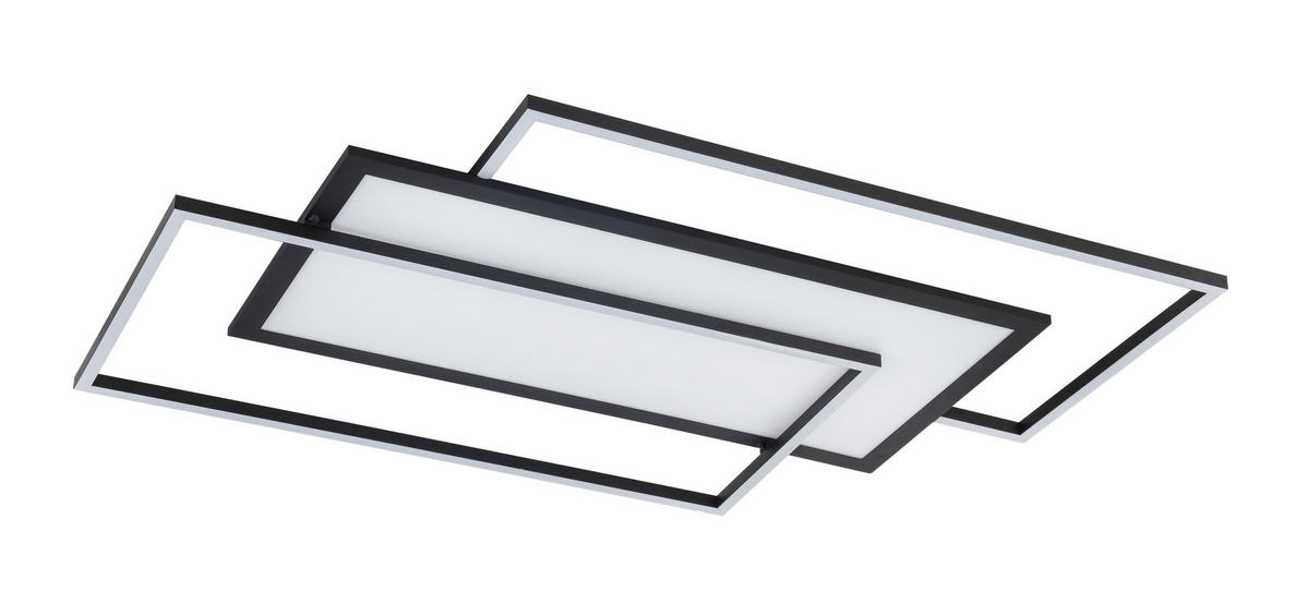 PLAFONIERĂ CU LED - negru, Trend, plastic/metal (80/50/6cm) - Novel