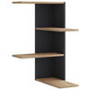 ECKREGAL in 45/77/45 cm Schwarz, Honigeiche  - Honigeiche/Schwarz, LIFESTYLE, Holzwerkstoff (45/77/45cm) - MID.YOU