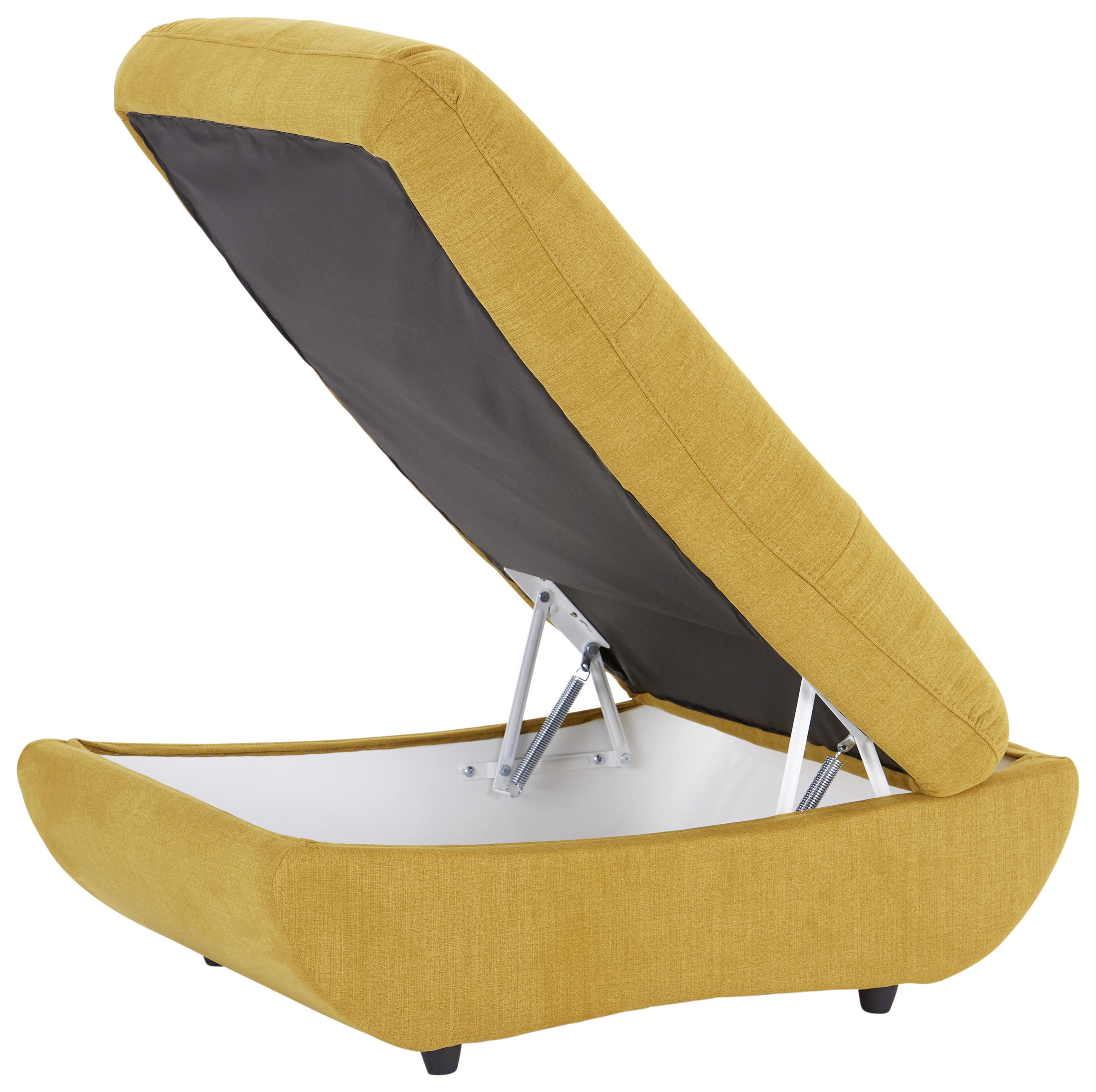 HOCKER Webstoff Currygelb  - Currygelb/Schwarz, MODERN, Kunststoff/Textil (107/75cm) - MID.YOU