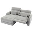 ECKSOFA  in Webstoff Grau  101/212 cm  - Schwarz/Grau, Design, Kunststoff/Textil (101/212cm) - Carryhome