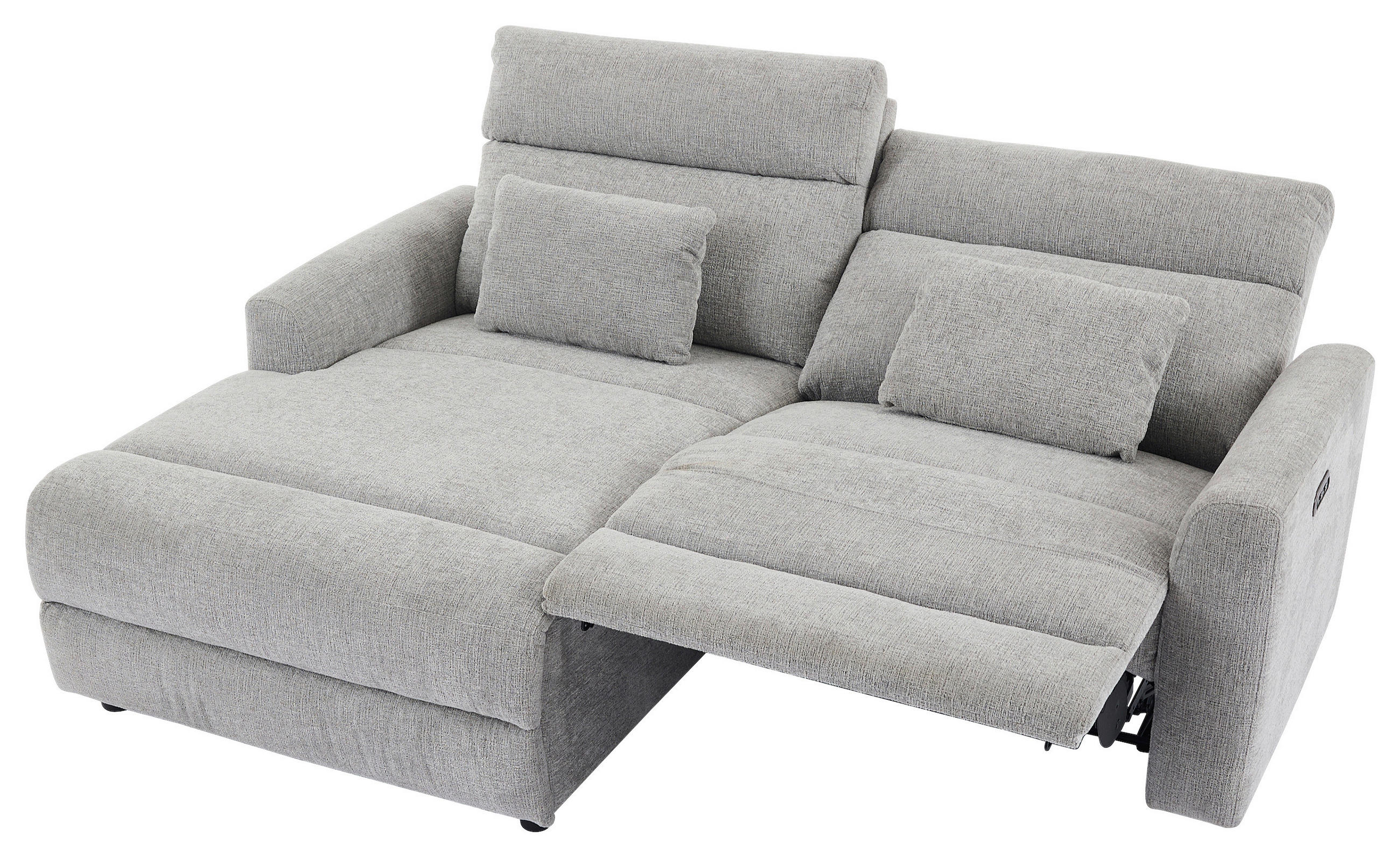 ECKSOFA Grau Webstoff  - Schwarz/Grau, Design, Kunststoff/Textil (212/101/97cm) - Carryhome