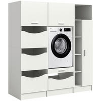 HAUSWIRTSCHAFTSRAUM 166/195/68 cm Weiss  - Weiss, Basics, Holzwerkstoff (166/195/68cm) - MID.YOU