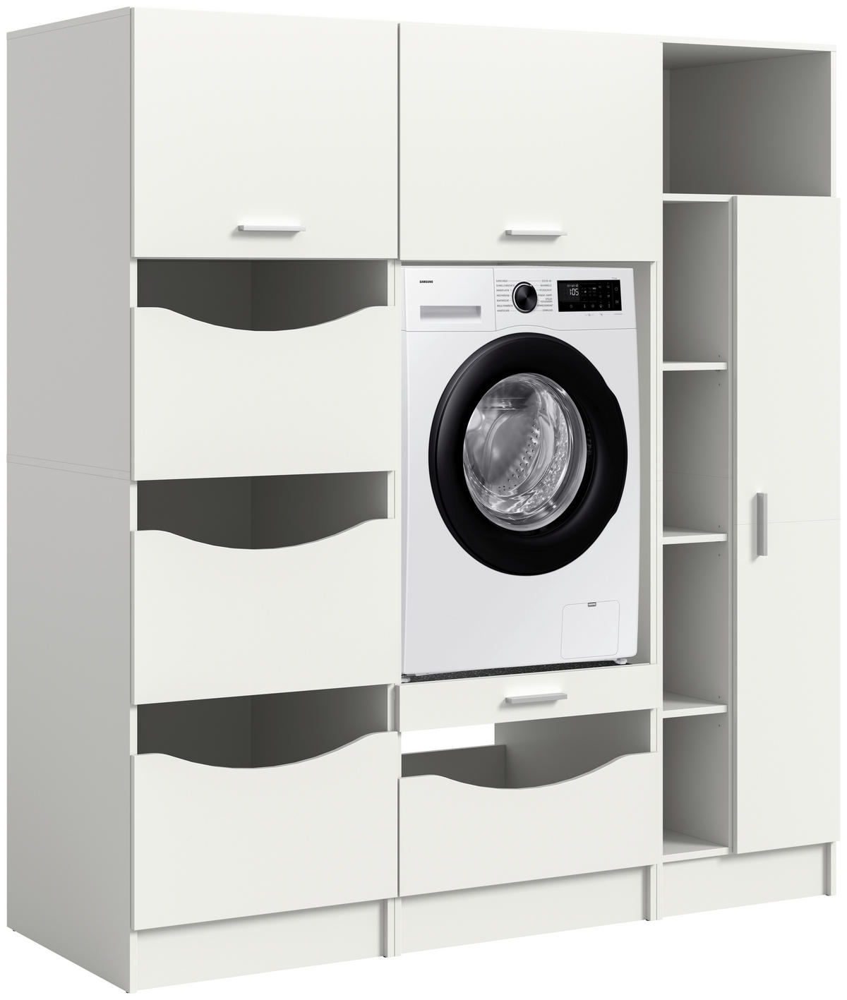 HAUSWIRTSCHAFTSRAUM 166/195/68 cm Weiss  - Weiss, Basics, Holzwerkstoff (166/195/68cm) - MID.YOU