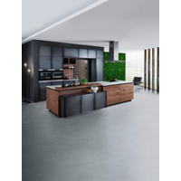 EINBAUKÜCHE   - Wildeiche/Schwarz, Basics, Holzwerkstoff - EWE