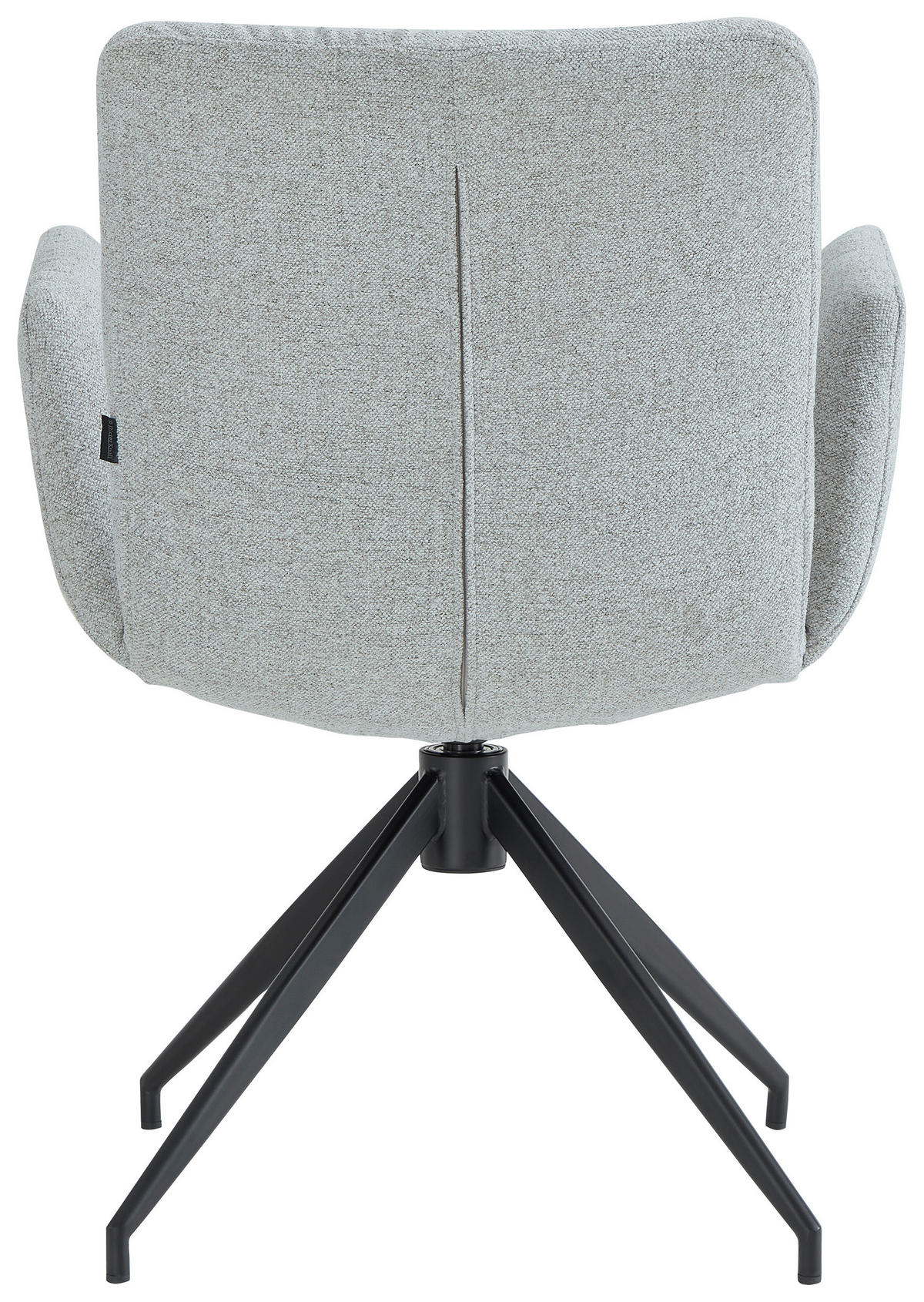 ARMLEHNSTUHL  Sitzfläche 360° drehbar Leinenoptik  Schwarz, Hellgrau  - Hellgrau/Schwarz, Design, Textil/Metall (62/86/65cm) - Dieter Knoll