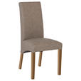 STUHL  in Lederlook Textil  - Graubraun/Buchefarben, KONVENTIONELL, Holz/Textil (47/102/57cm) - Carryhome