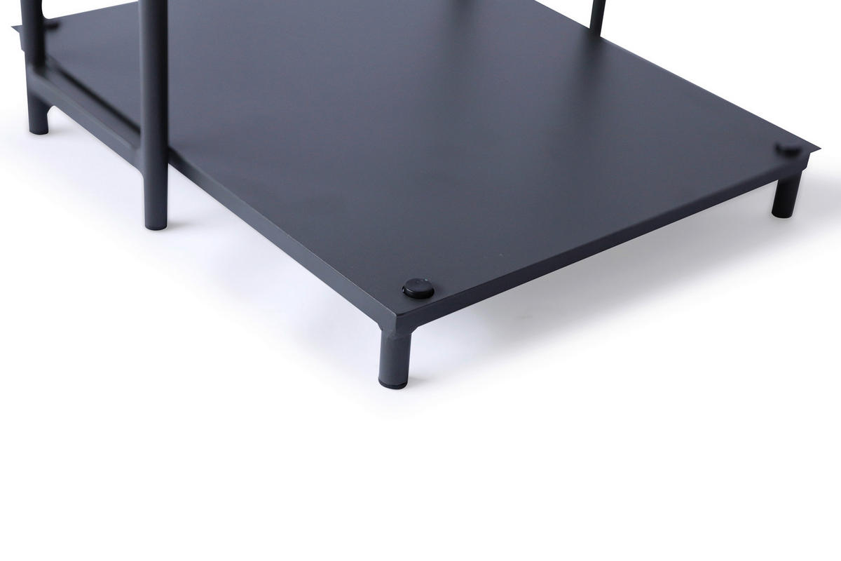 BEISTELLTISCH 40/42/60 cm Anthrazit rechteckig  - Anthrazit, Design, Metall (40/42/60cm) - Xora
