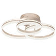 LED-DECKENLEUCHTE 72/63/22 cm   - Cappuccino, Design, Kunststoff/Metall (72/63/22cm) - Novel