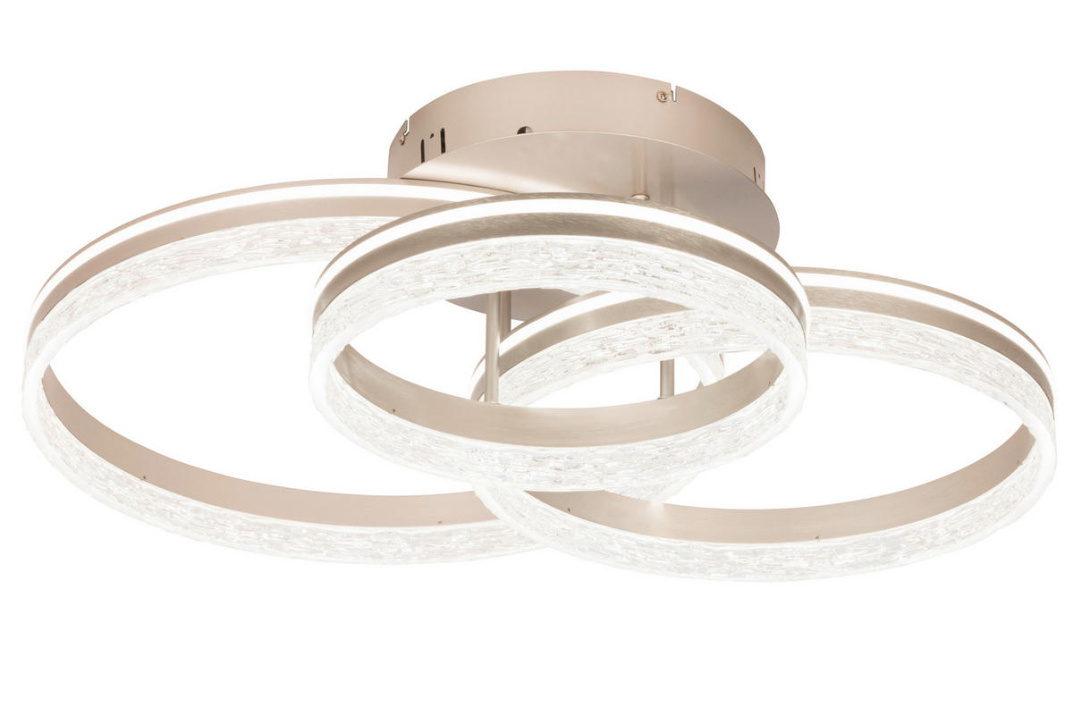 STROPNÍ LED SVÍTIDLO, 72/63/22 cm - cappuccino, Design, kov/plast (72/63/22cm) - Novel