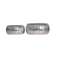 DEKOVASE  - Silberfarben, Design, Metall (39/17/39cm) - Livetastic