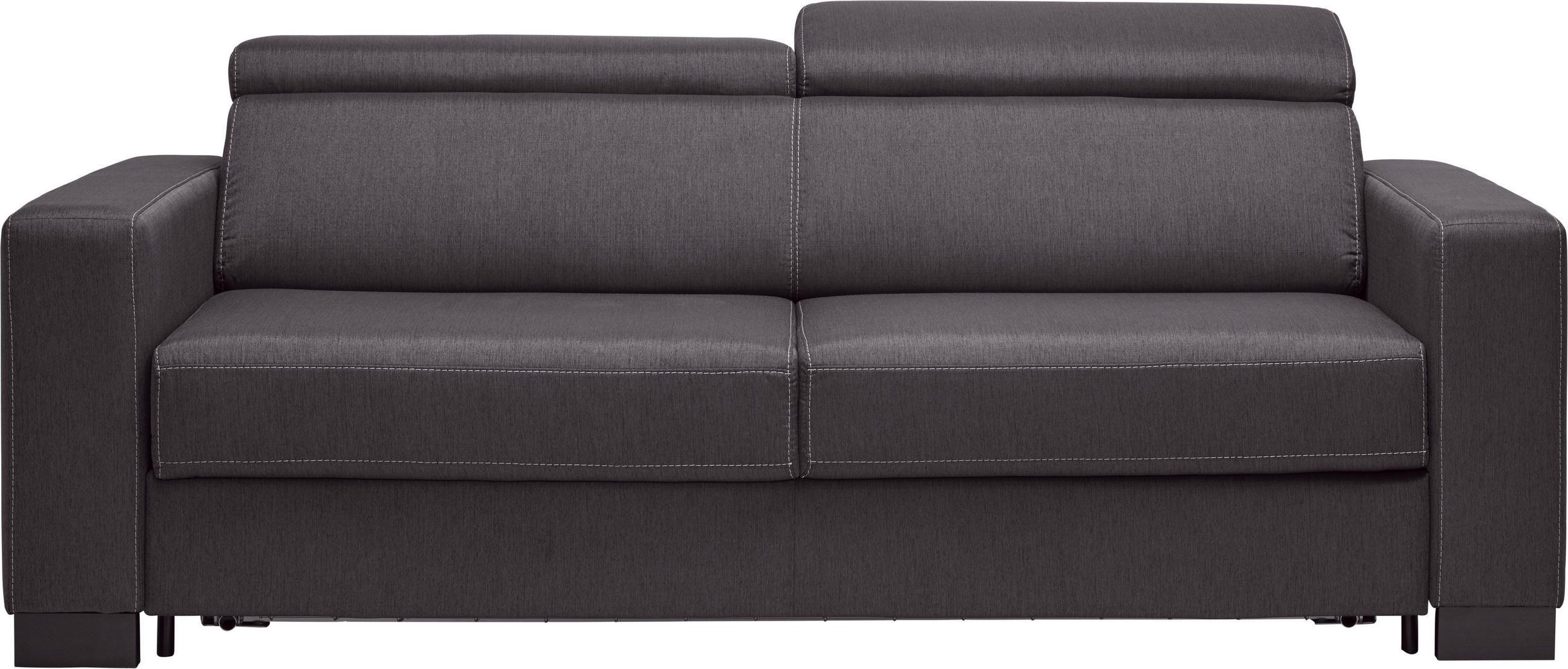 SCHLAFSOFA Webstoff Dunkelgrau  - Wengefarben/Dunkelgrau, Design, Holz/Textil (222/83/104cm) - Novel