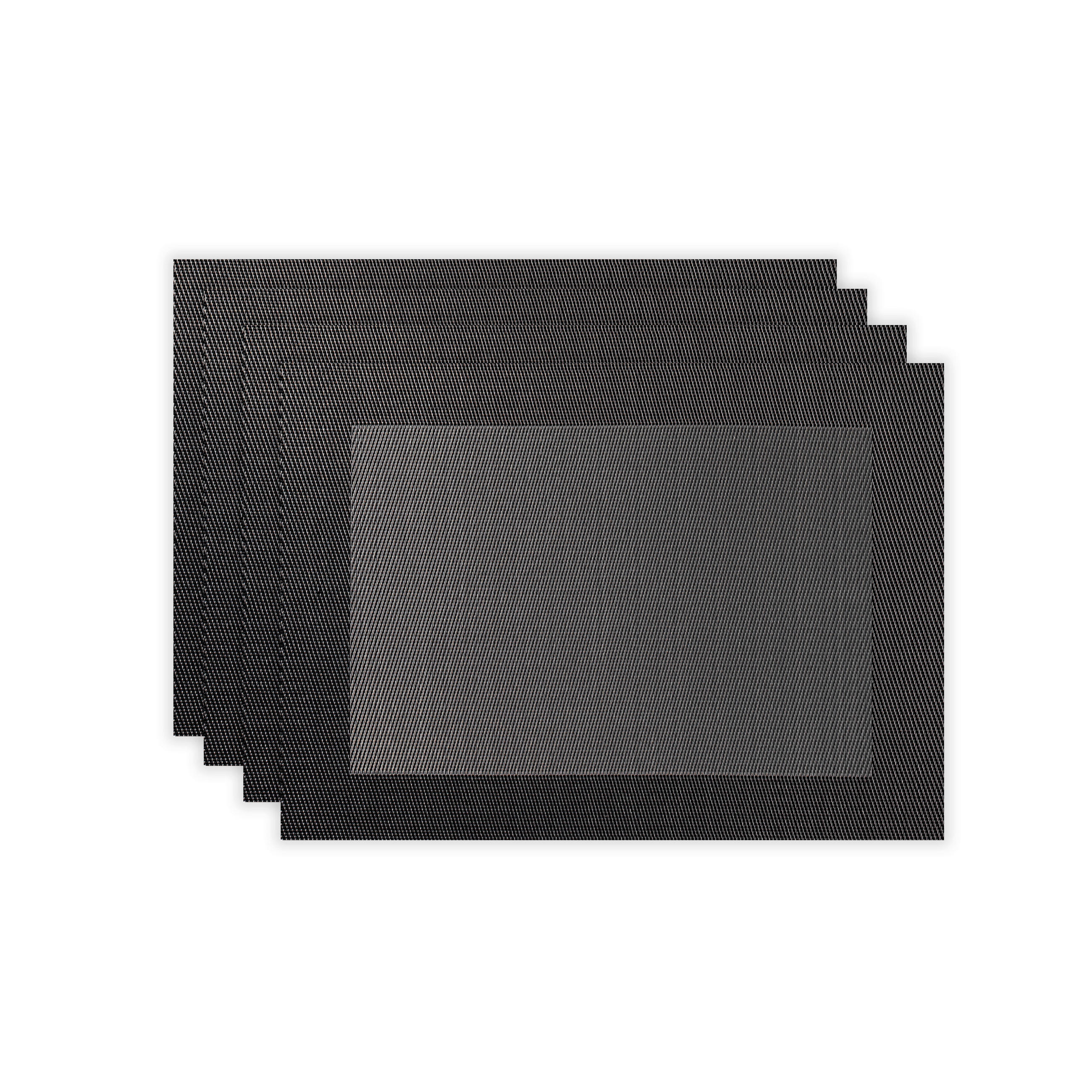 TISCHSET 4er Set Kunststoff Anthrazit  - Anthrazit, Basics, Kunststoff (46/33cm) - ASA