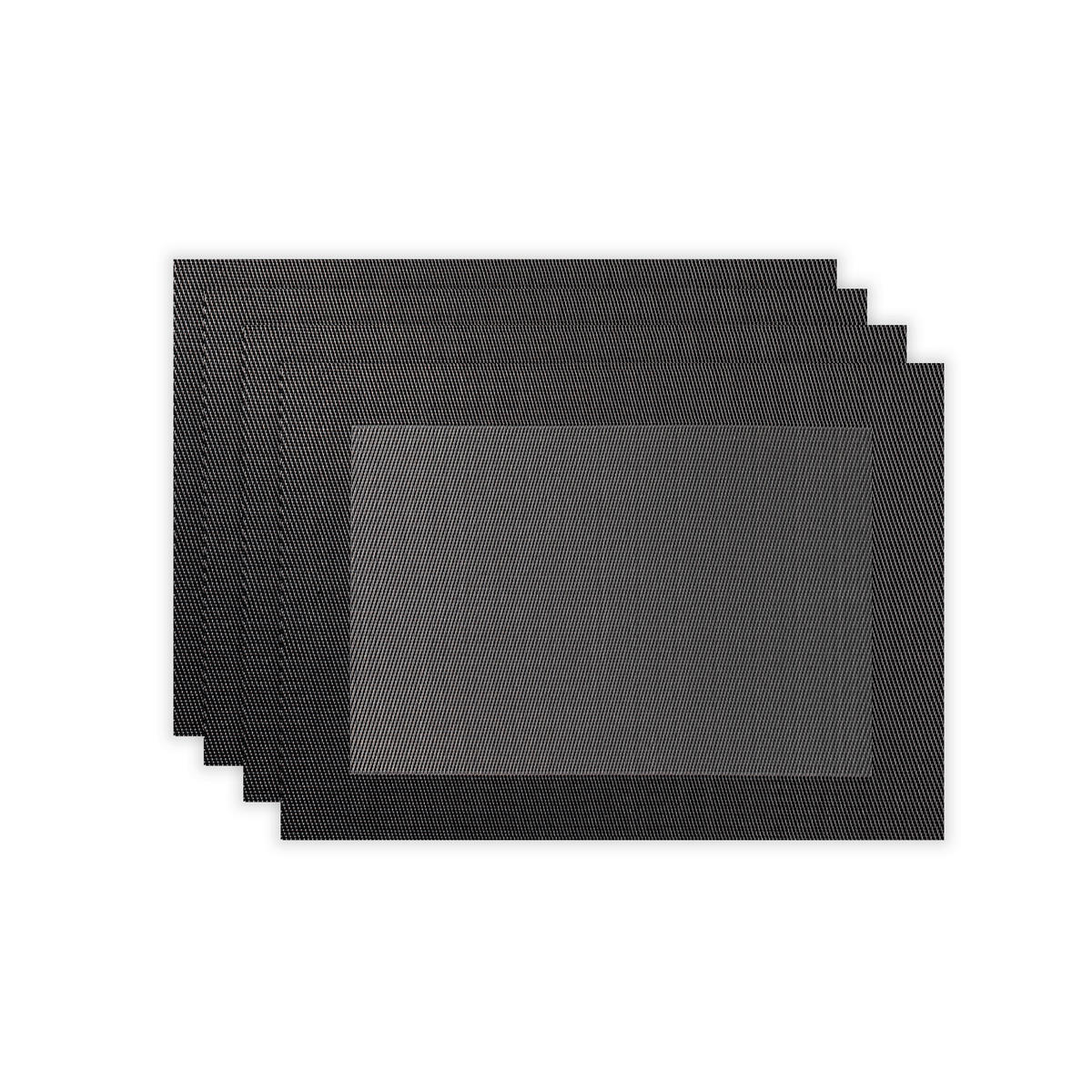 TISCHSET 4er Set Kunststoff Anthrazit  - Anthrazit, Basics, Kunststoff (46/33cm) - ASA