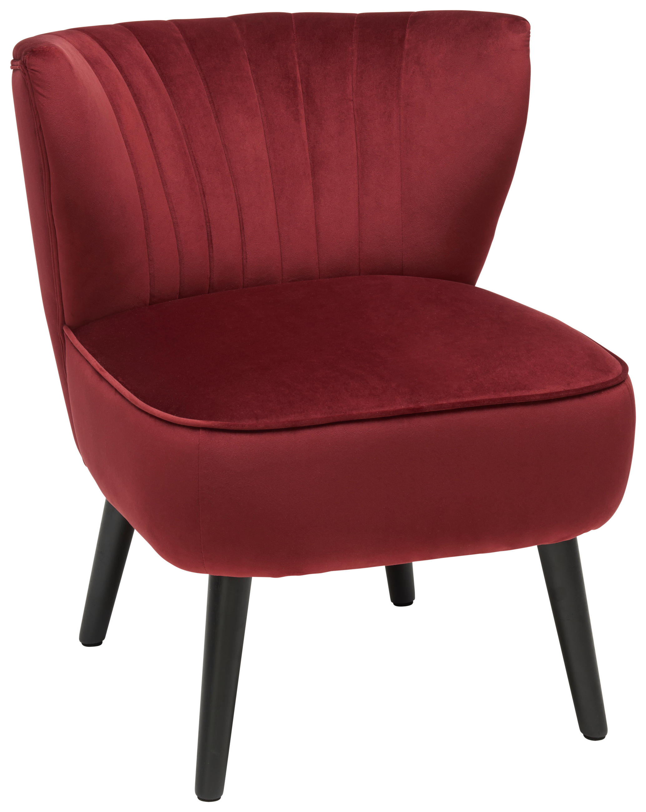 KRESLO, textil, čierna, tmavočervená - čierna/tmavočervená, Trend, drevo/textil (63/76/73cm) - Xora