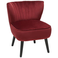 KŘESLO, textil, černá, tmavě červená - černá/tmavě červená, Trend, dřevo/textil (63/76/73cm) - Xora