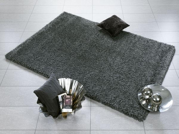 HOCHFLORTEPPICH 80/150 cm Fantasy Shaggy Dunkelgrau  - Dunkelgrau, KONVENTIONELL, Textil (80/150cm) - Novel