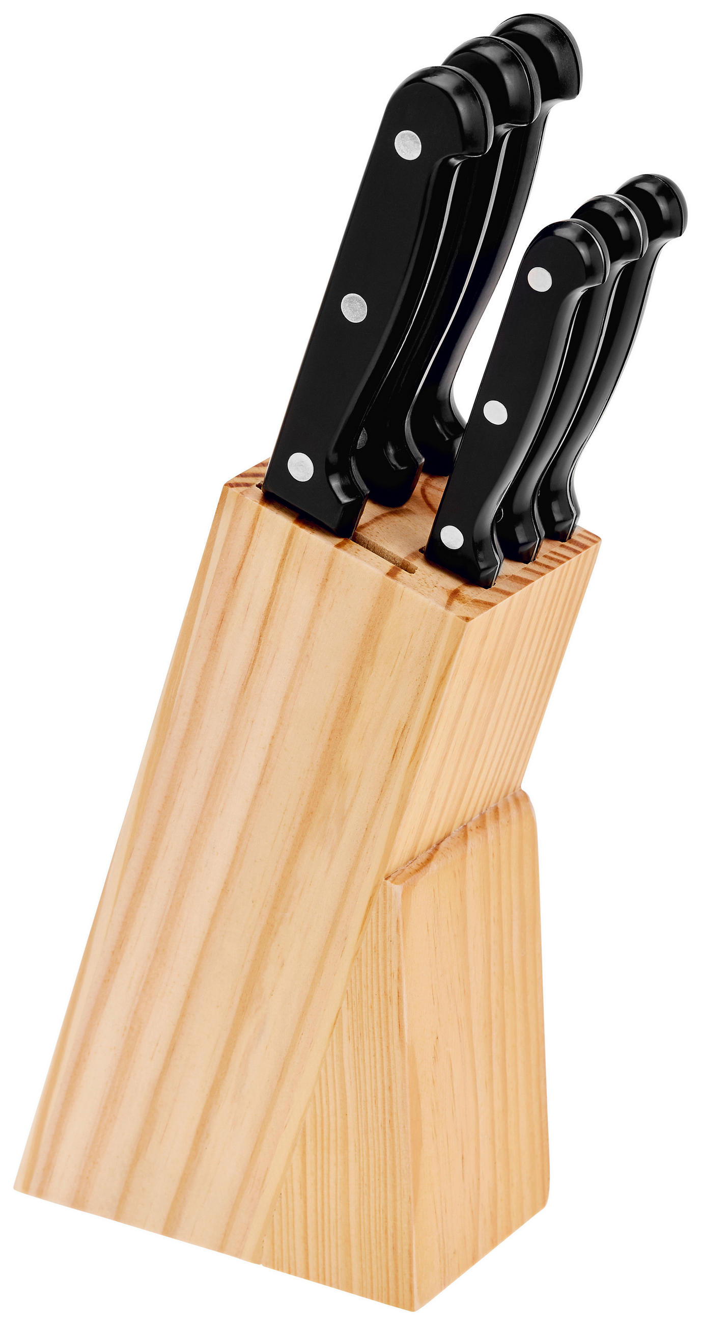 Messerblock Braun/schwarz Edelstahl/holz Jeronimo 7 Tlg.