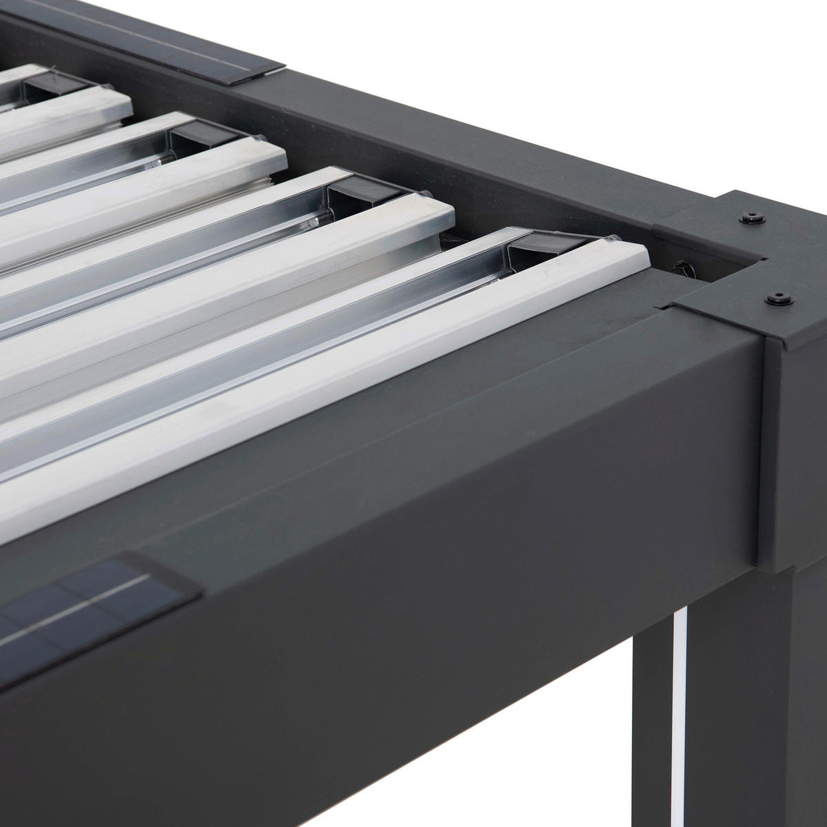 PAVILLON 406/223/306 cm Aluminium  - Anthrazit/Silberfarben, Basics, Metall (406/223/306cm) - Modante