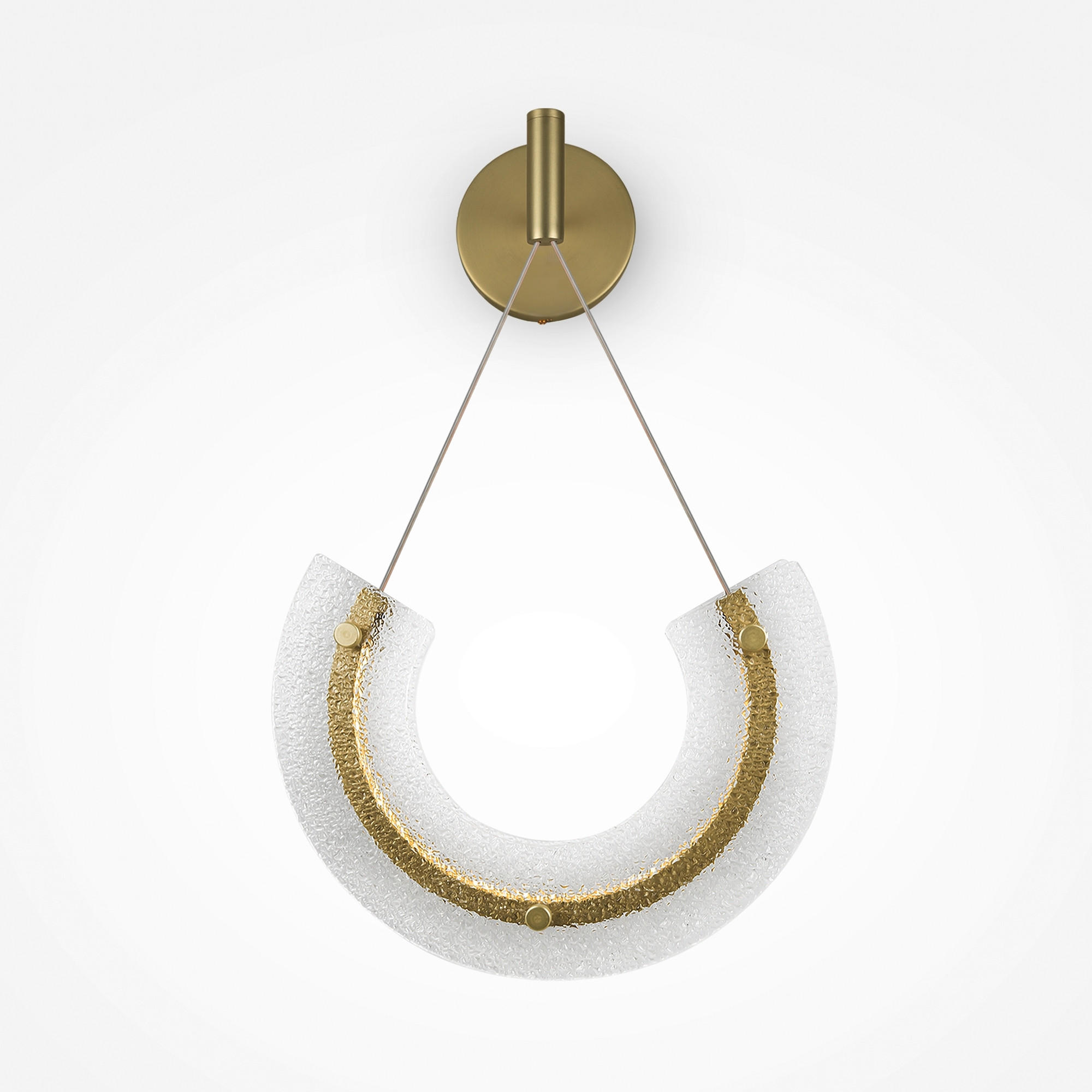 WANDLEUCHTE Pendant   - Transparent/Goldfarben, Trend, Glas/Metall (133,1/32/16cm) - MAYTONI