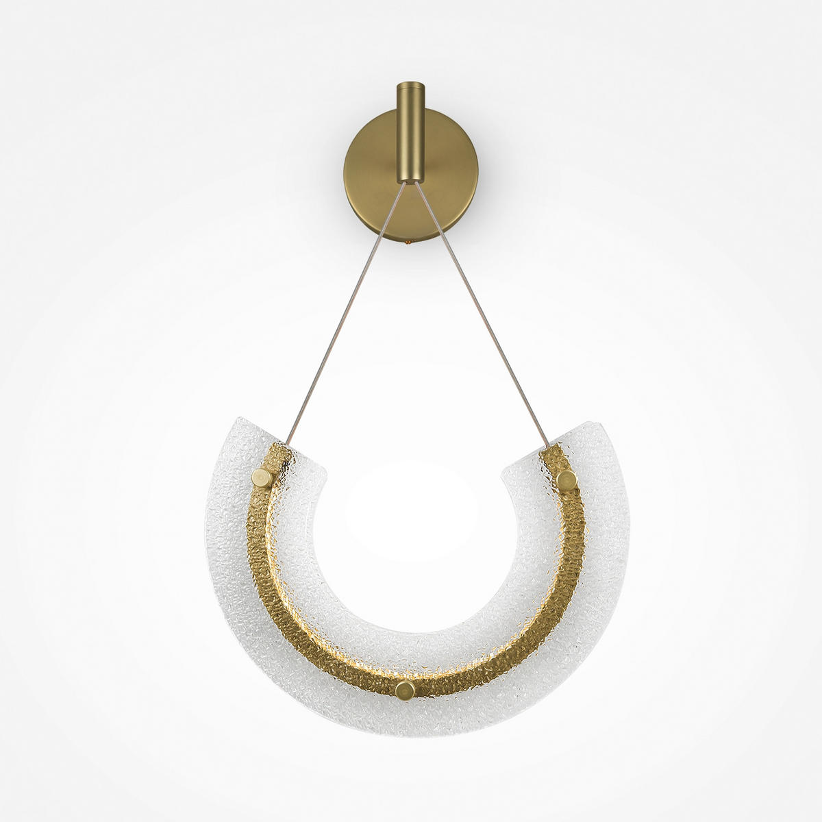 WANDLEUCHTE Pendant   - Transparent/Goldfarben, Trend, Glas/Metall (133,1/32/16cm) - MAYTONI