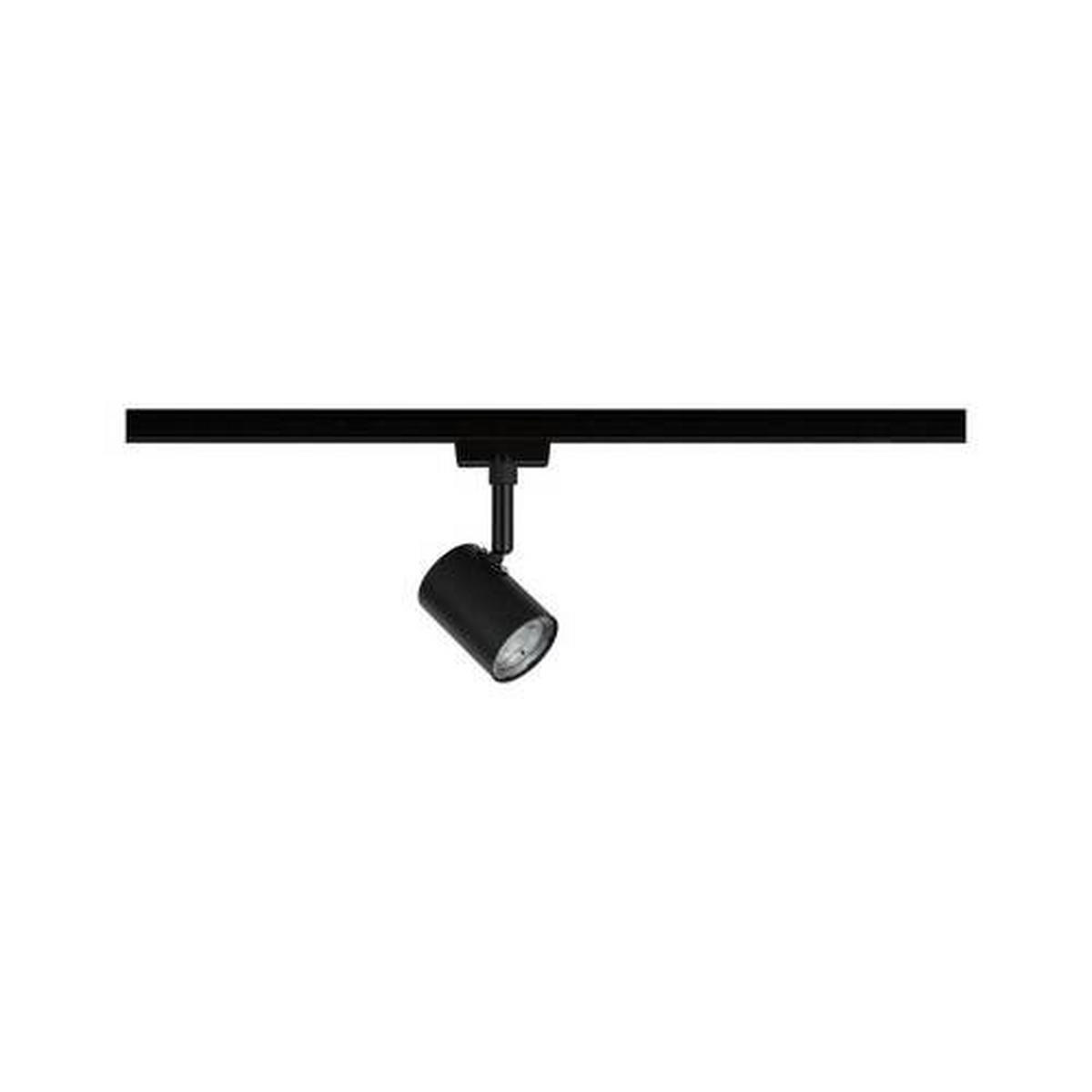 SCHIENENSYSTEM-STRAHLER - Schwarz, Design, Glas/Metall (15/7/5cm) - Paulmann