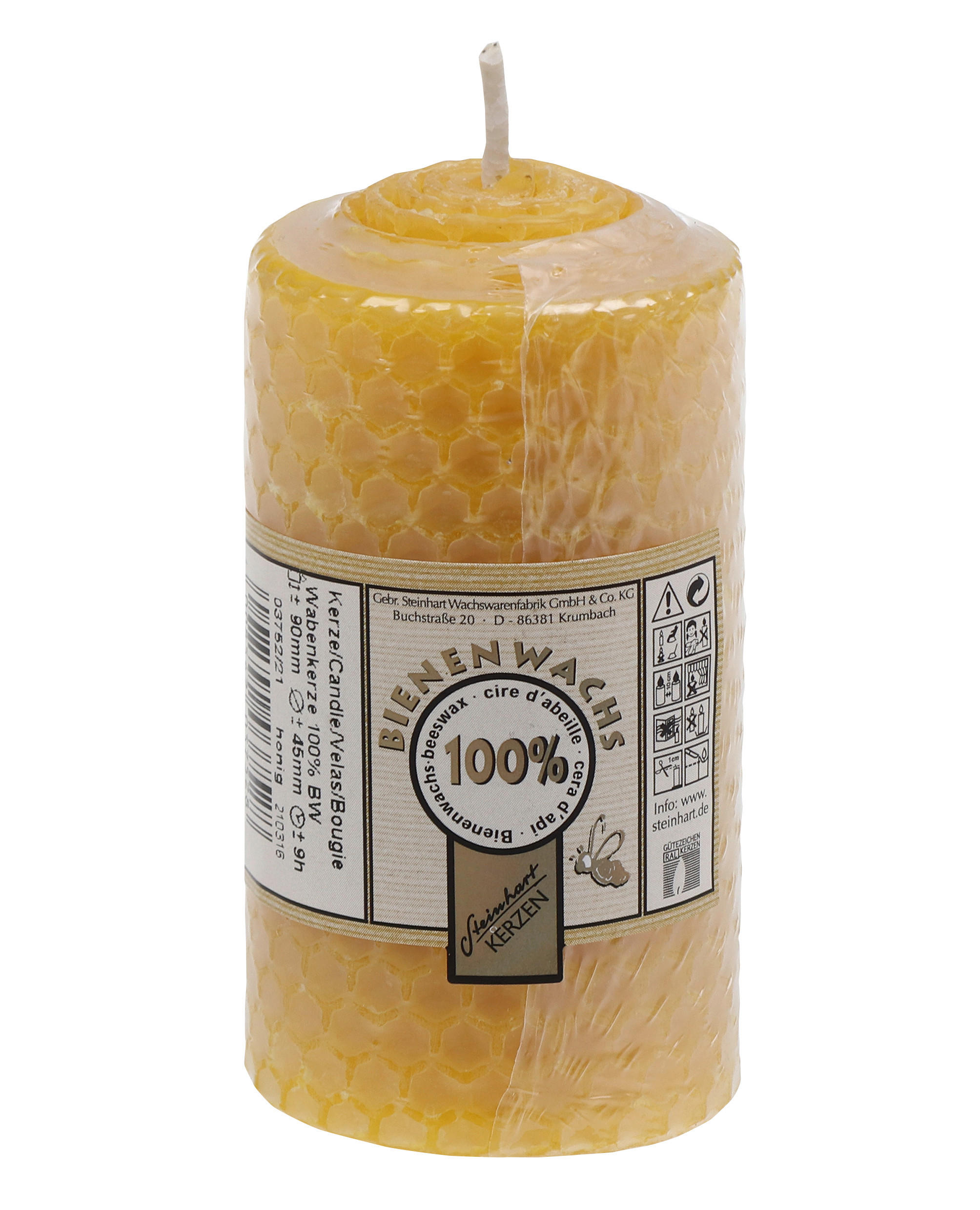 KERZE - Honig, Basics, Naturmaterialien (4,5/9,0cm)