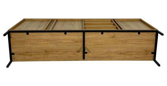 SIDEBOARD WABI in 180/81/40 cm - Eichefarben/Schwarz, Design, Holz/Holzwerkstoff (180/81/40cm) - Xora