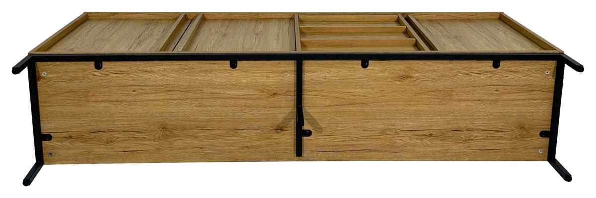 SIDEBOARD WABI  in 180/81/40 cm  - Eichefarben/Schwarz, Design, Holz/Holzwerkstoff (180/81/40cm) - Xora