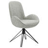 ARMLEHNSTUHL Chenille Grau  - Schwarz/Grau, Design, Textil/Metall (64/90/61cm) - Musterring