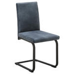 SCHWINGSTUHL  in Stahl Mikrofaser  - Anthrazit/Schwarz, KONVENTIONELL, Textil/Metall (43/91/55cm) - Cantus
