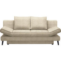 SCHLAFSOFA in Webstoff Beige  - Beige/Schwarz, Design, Textil/Metall (200/85/90cm) - Xora