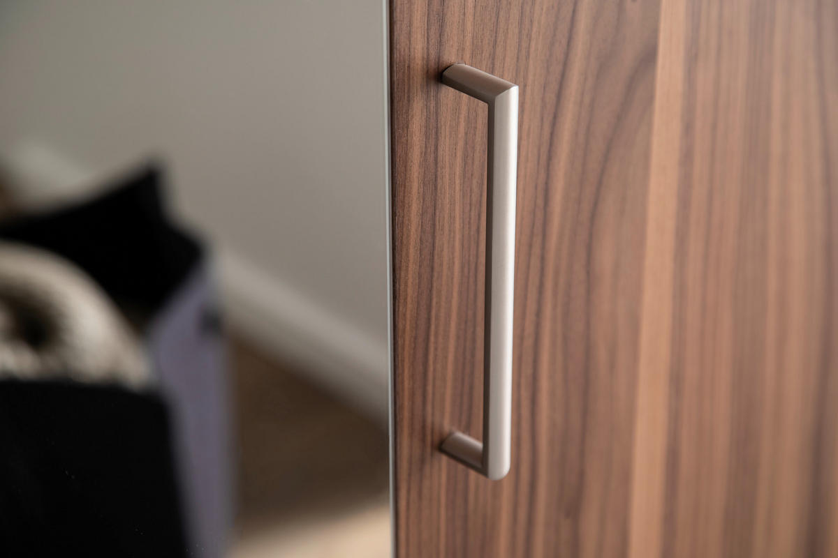 GARDEROBE  in 240/198/29 cm  - Graubraun/Nussbaumfarben, Design, Holzwerkstoff (240/198/29cm) - Moderano