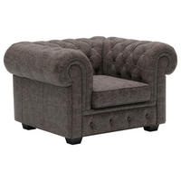 KŘESLO CHESTERFIELD, kůže, tmavě hnědá - tmavě hnědá/barvy wenge, Lifestyle, dřevo/kůže (115/76,5/96cm) - Landscape