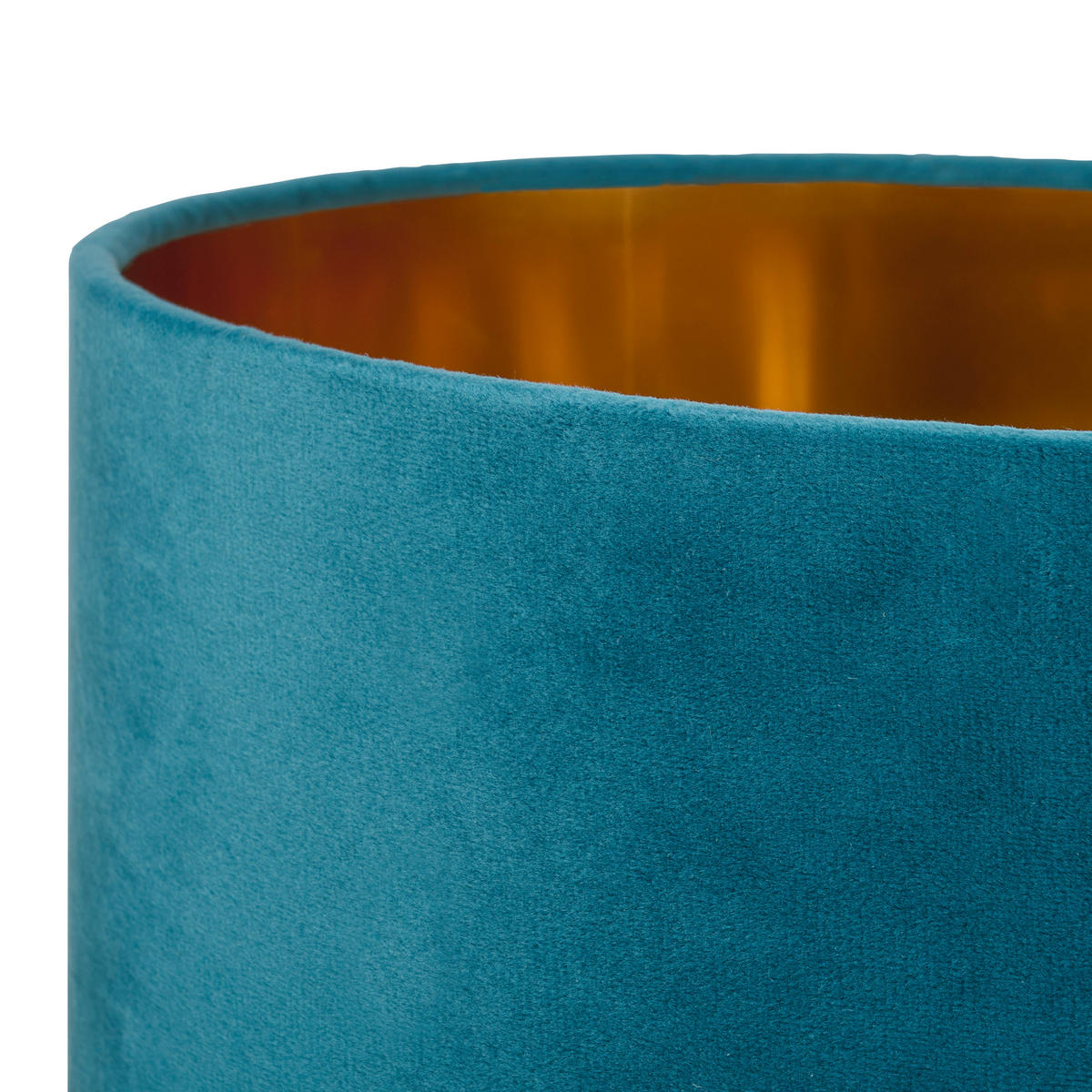 BORDSLAMPA Aura 24/32 cm   - turkos/guldfärgad, Design, metall/textil (24/32cm) - Fischer & Honsel