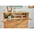 HIGHBOARD Eichefarben 120/119,3/39,5 cm - Eichefarben/Schwarz, Natur, Glas/Holz (120/119,3/39,5cm) - Valnatura