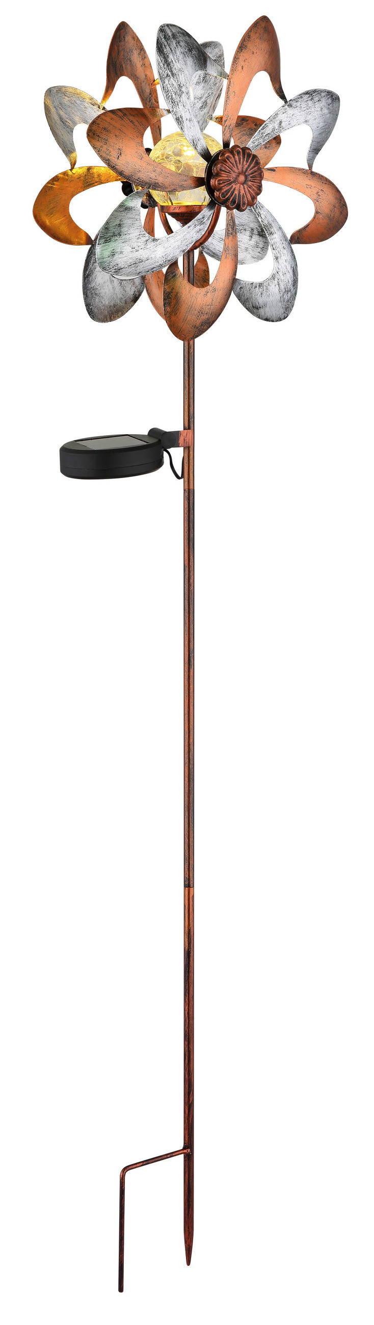 SOLARLEUCHTE  - Klar/Silberfarben, Design, Glas/Metall (22/12/92cm) - Globo