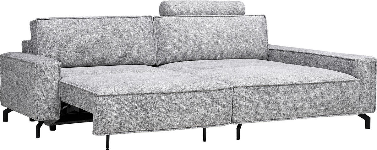 ECKSOFA in Mikrofaser Naturfarben  - Schwarz/Naturfarben, Design, Textil (246/164cm) - Sedda