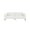 3-SITZER-SOFA in Webstoff Weiss  - Weiss/Schwarz, Design, Holz/Textil (218/77/93cm) - MID.YOU