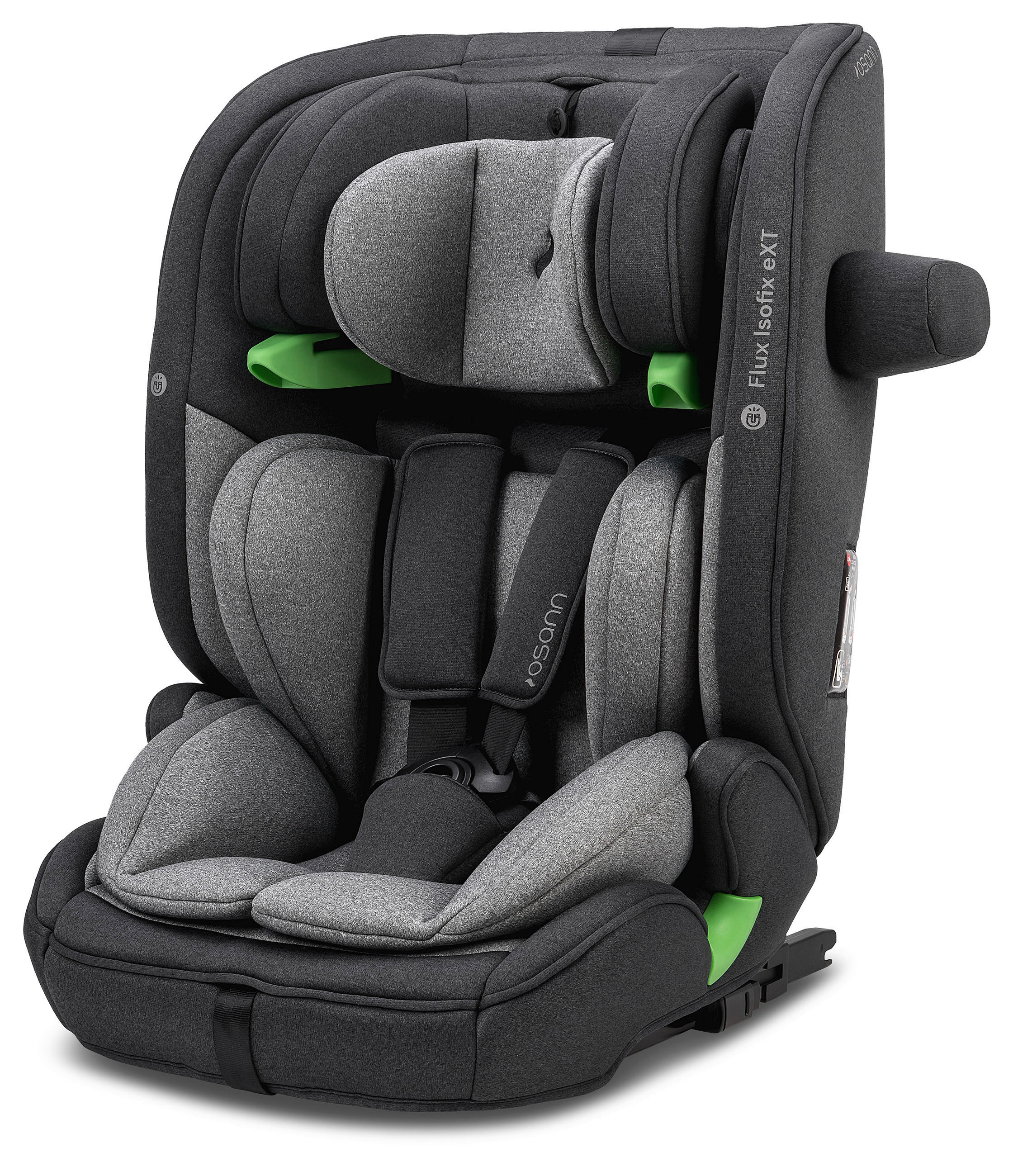 KINDERAUTOSITZ Flux Isofix eXT  - Schwarz/Grau, Basics, Kunststoff/Textil (44/61.5/47cm) - Osann