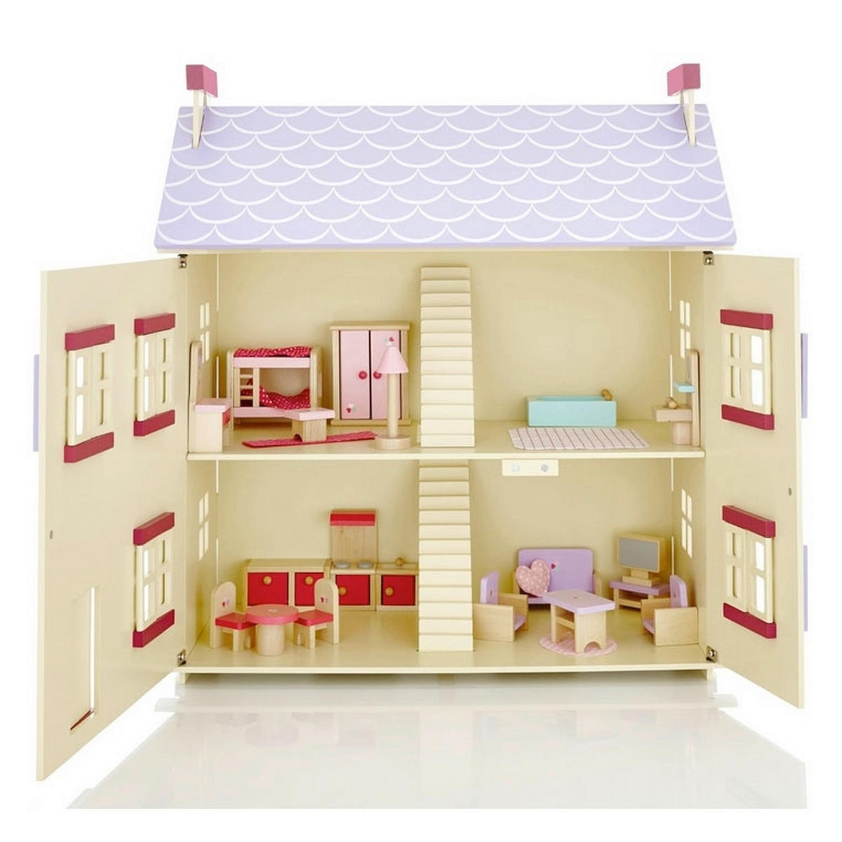 KUĆICA ZA LUTKE   - pink/krem, Basics, drvo/plastika (61,5/36,5/69cm)