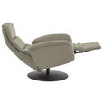 RELAXSESSEL in Leder Grau  - Schwarz/Grau, Design, Leder/Metall (76/108/86cm) - Dieter Knoll