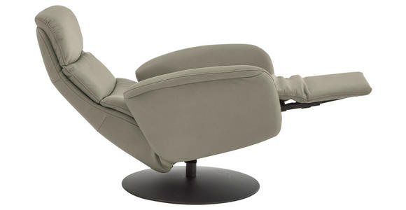 RELAXSESSEL in Leder Grau  - Schwarz/Grau, Design, Leder/Metall (76/108/86cm) - Dieter Knoll