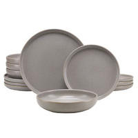 SERVIS Uno 12 delar  - grå, Klassisk, keramik - Creatable