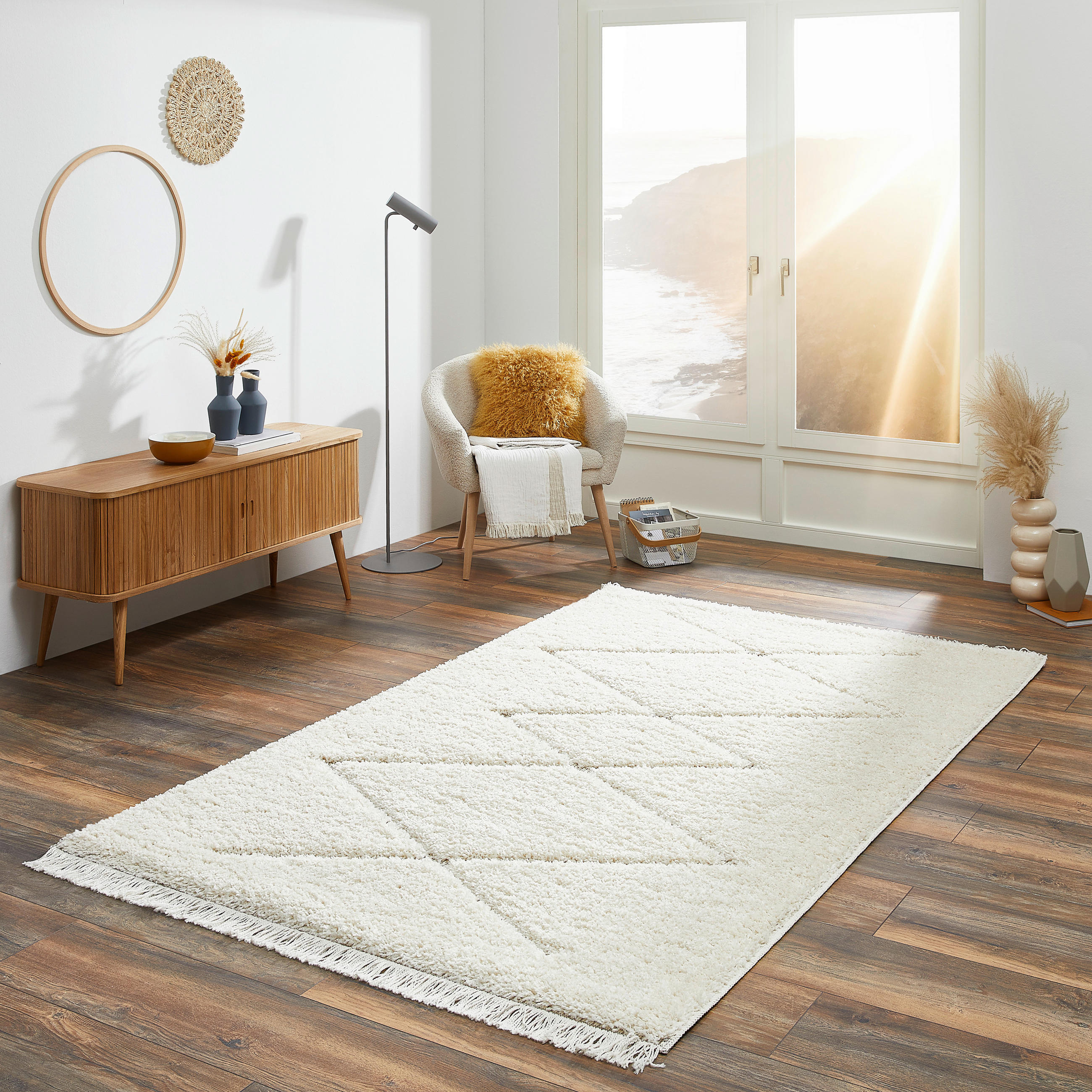 WEBTEPPICH 80/150 cm Creme  - Creme, Design, Textil (80/150cm) - Novel