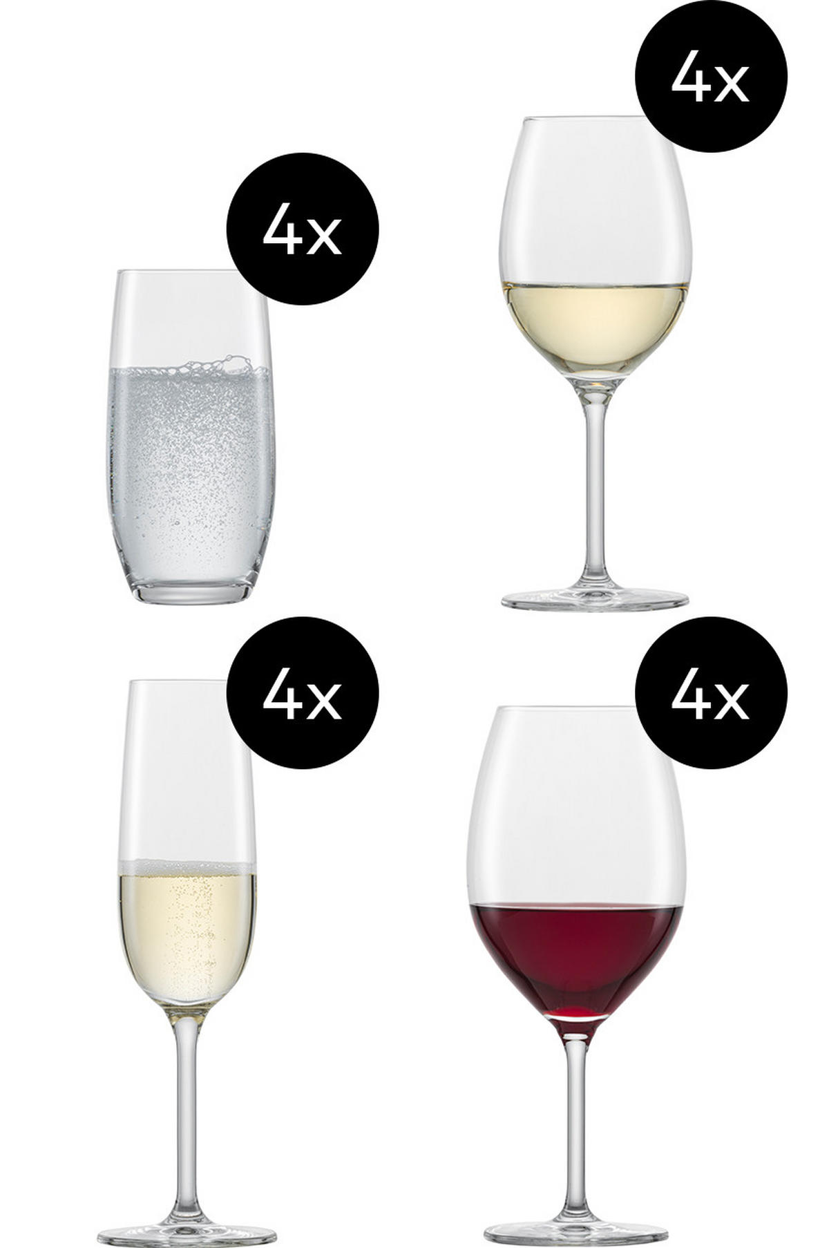 GLÄSERSET For You 16-teilig  - Transparent, Design, Glas - Schott Zwiesel