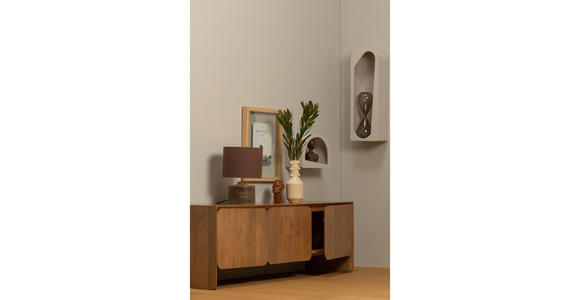 WANDREGAL Eukalyptusholz Grau - Grau, Design, Holz (24/70/15cm) - Carryhome