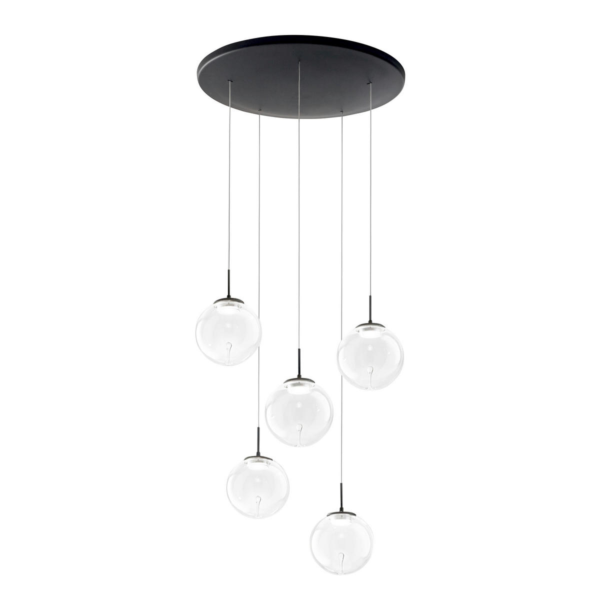 LED-HÄNGELEUCHTE 50/200 cm  - Transparent, Design, Glas/Metall (50/200cm)